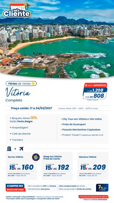 Vitória com desconto imperdível no aéreo🔥